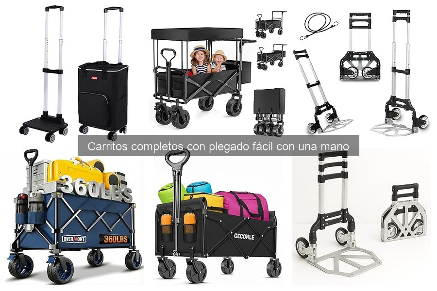 Alternativas al carrito completo con plegado fácil para viajar