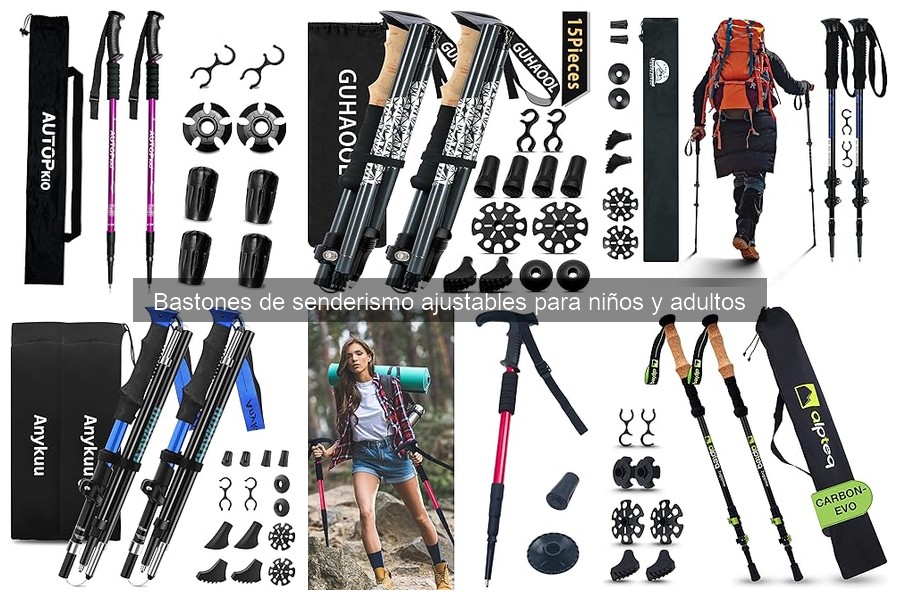 Bastones de senderismo ajustables para niños: características clave
