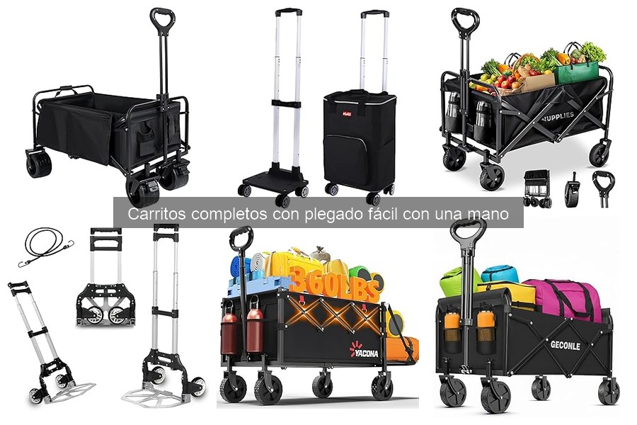 Carrito completo con plegado fácil: características y ventajas