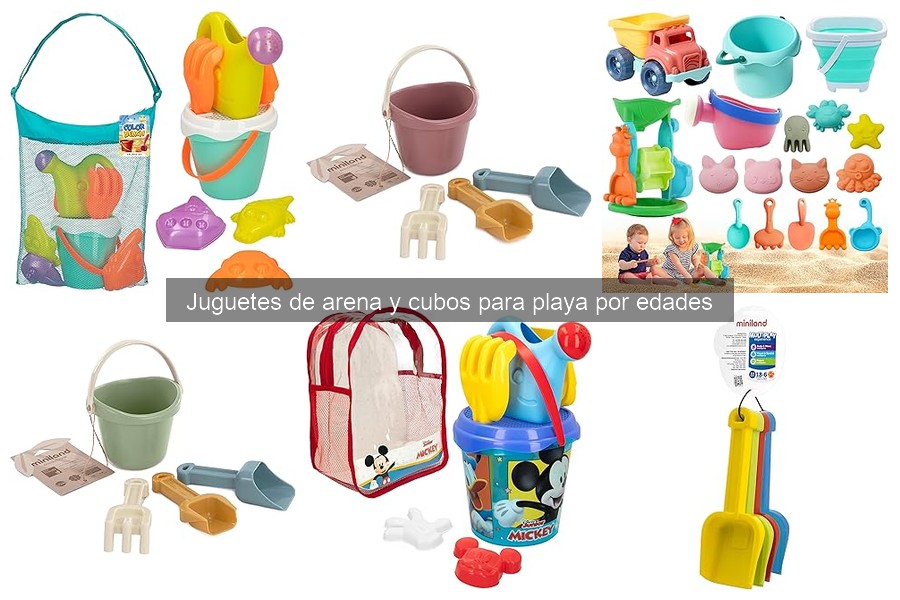 Comparativa de cubos de playa para niños de 2 años
