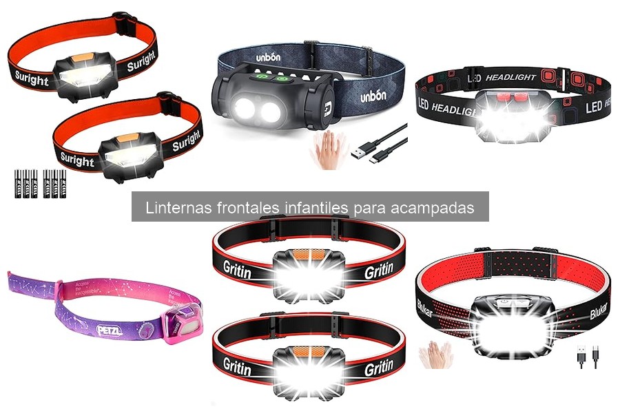 Comparativa de linternas frontales infantiles para acampadas