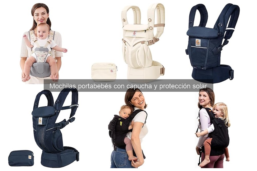 Comparativa de mochilas portabebés con capucha y protección solar