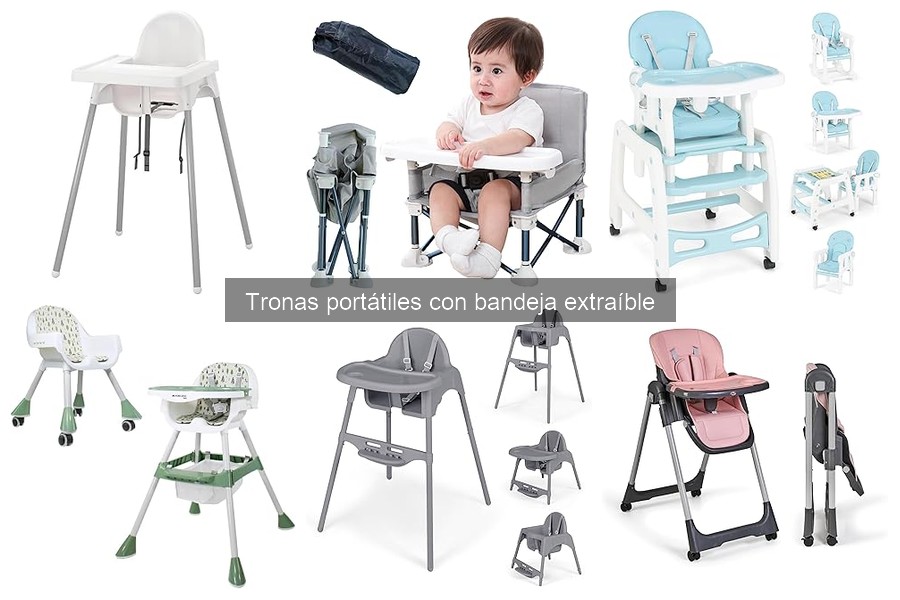 ¿Cuándo usar una trona portátil con bandeja extraíble?
