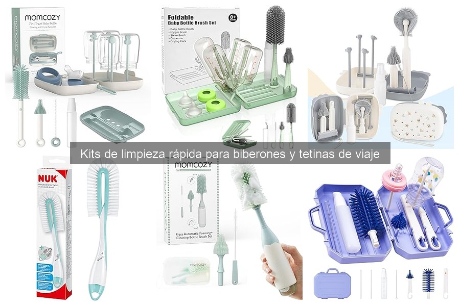 ¿Cuánto se tarda en limpiar biberones con kits de viaje?