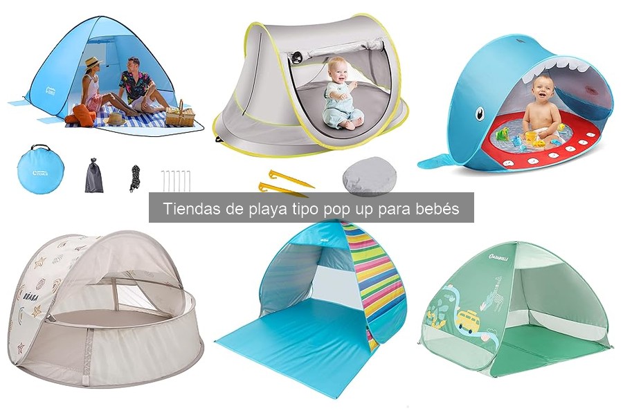 Efectividad de las tiendas de playa pop up para bebés en viento