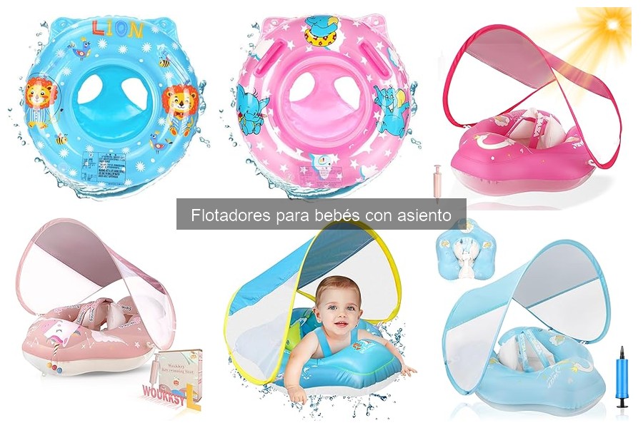 Guía de compra de flotadores para bebés con asiento
