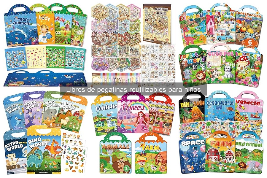 Libros de pegatinas reutilizables para aprender idiomas