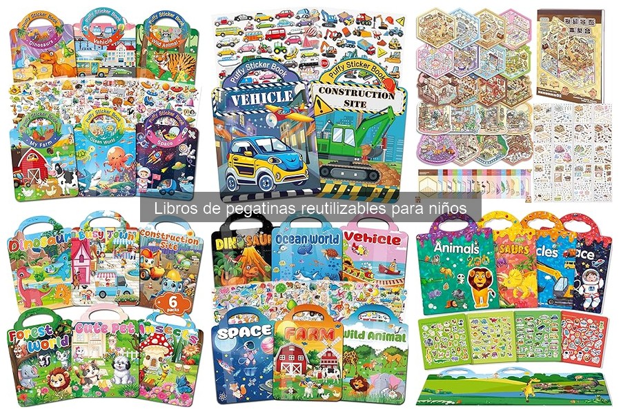 Libros de Pegatinas Reutilizables y Motricidad Fina en Niños