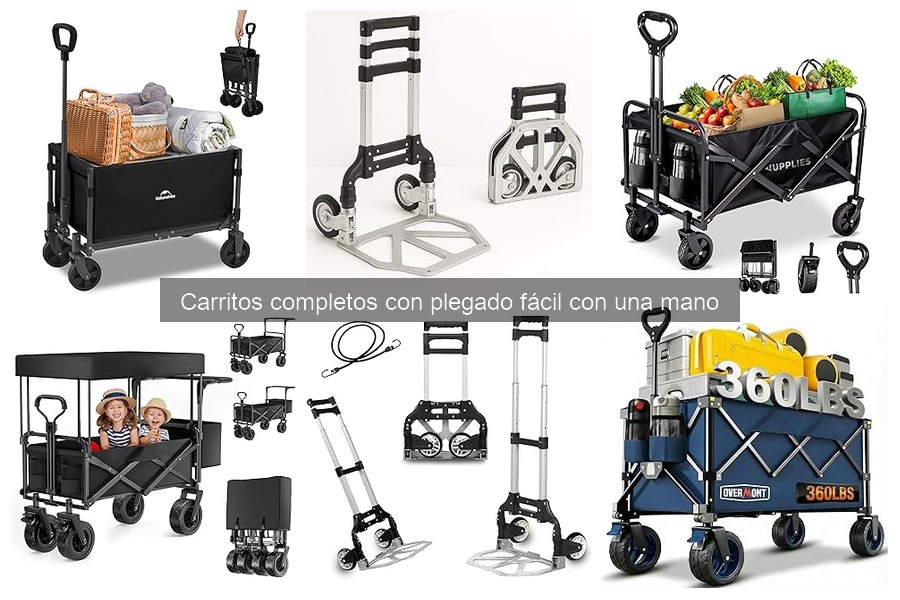 Mejores carritos completos plegables con una mano para viajes