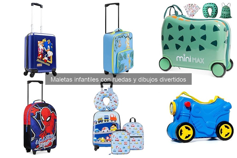 Mejores maletas infantiles con ruedas y dibujos divertidos