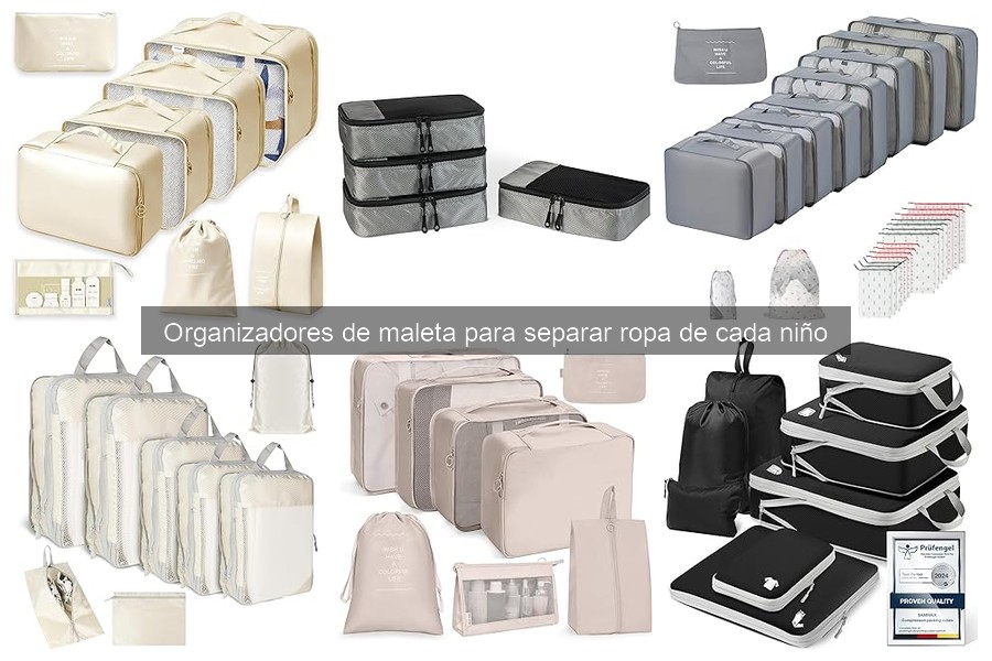 Mejores organizadores de maleta para viajes con niños