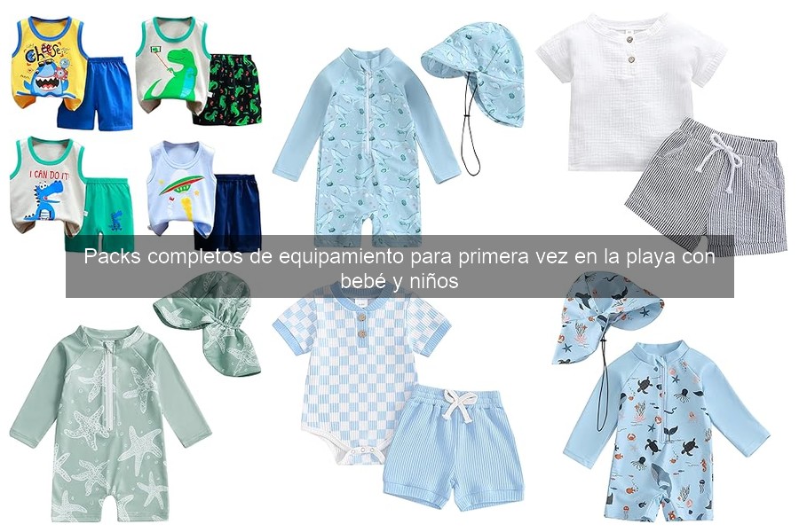 Pack completo de equipamiento para la playa con bebé