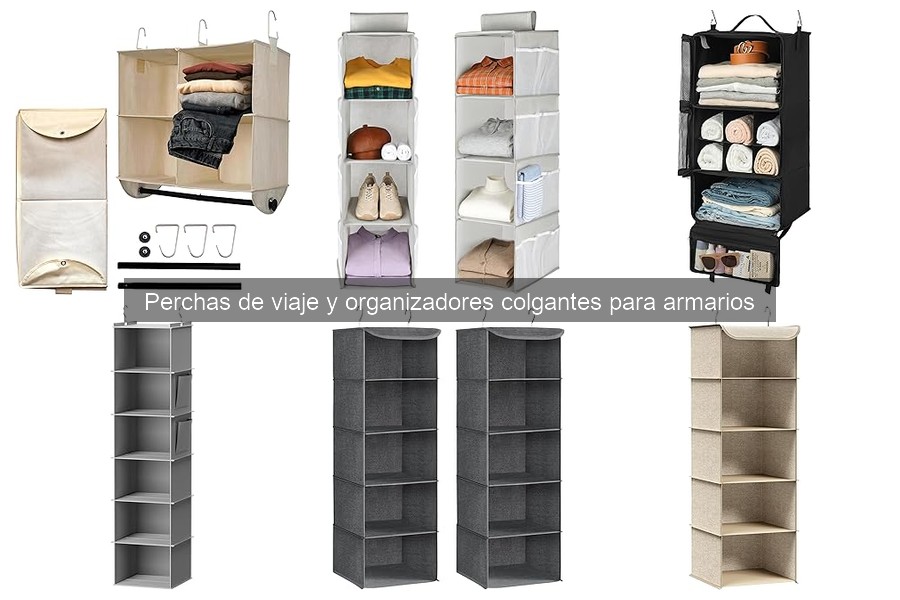 Perchas y organizadores colgantes para viajes con niños