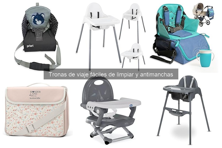Precios de tronas de viaje fáciles de limpiar y antimanchas