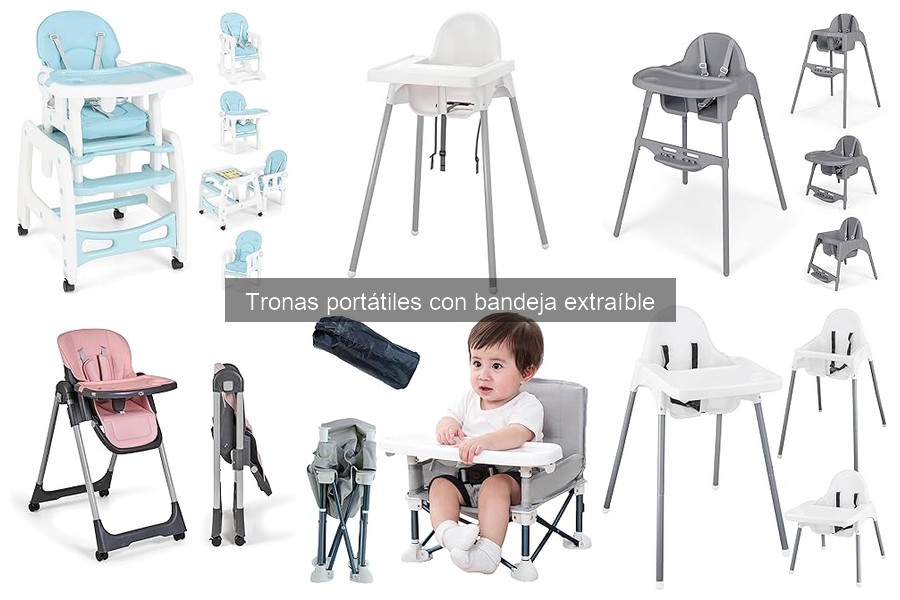 ** Problemas comunes al usar tronas portátiles con bandeja extraíble