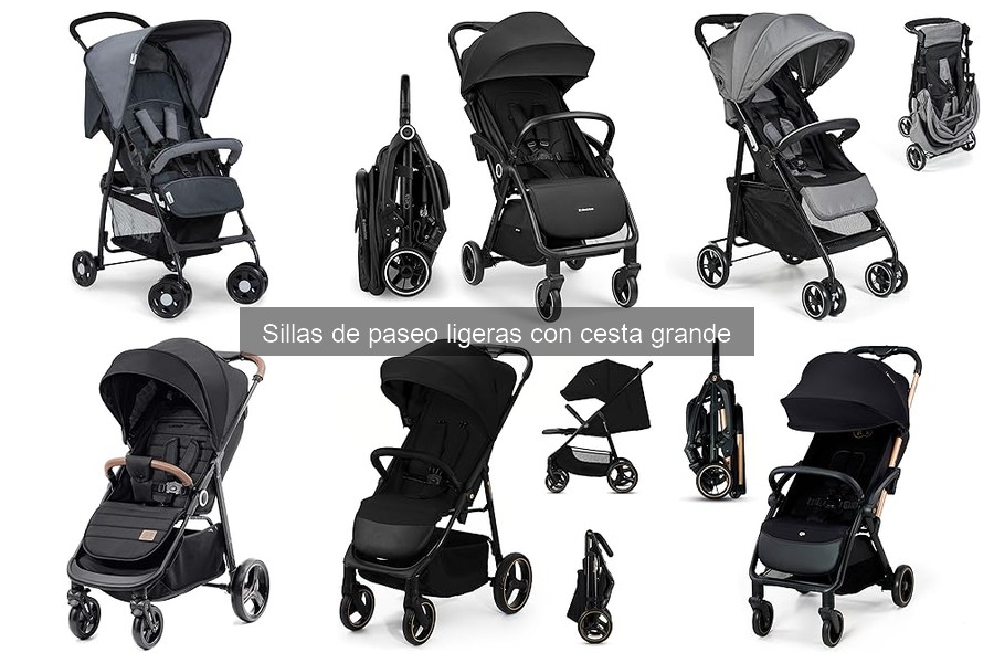 ¿Qué es una silla de paseo ligera con cesta grande?