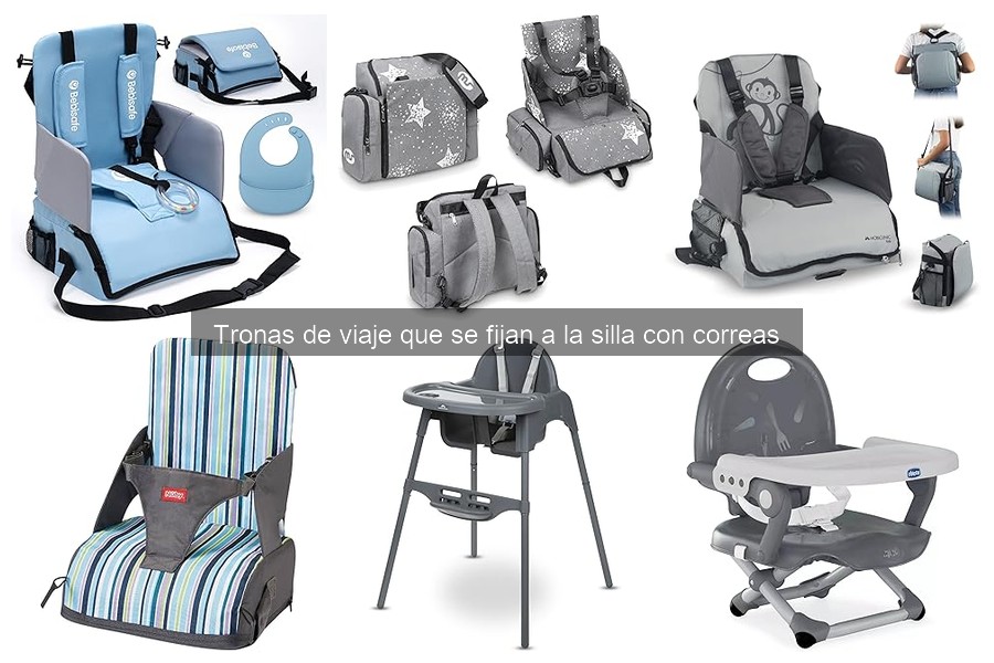¿Qué es una trona de viaje que se fija a la silla?