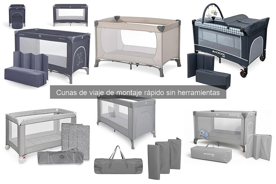 ¿Qué son las cunas de viaje de montaje rápido sin herramientas?