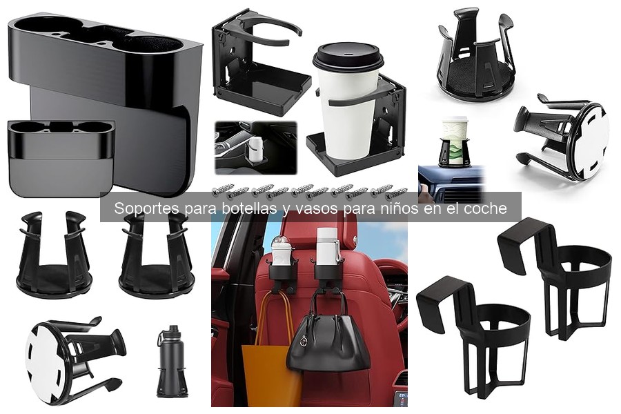 Soportes para botellas y vasos para niños en el coche