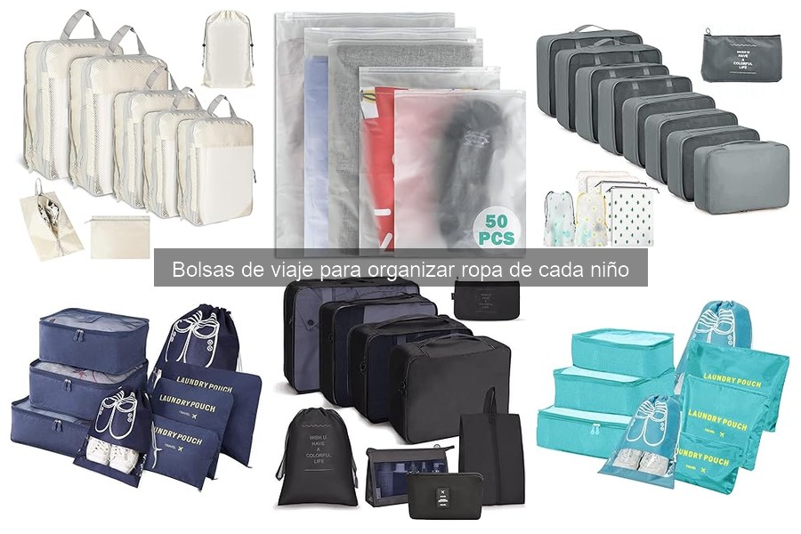 Tamaños y Capacidades de Bolsas de Viaje para Ropa Infantil