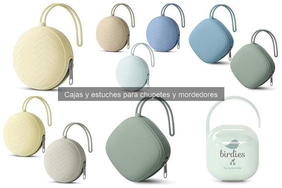 Tipos de cajas y estuches para chupetes y mordedores