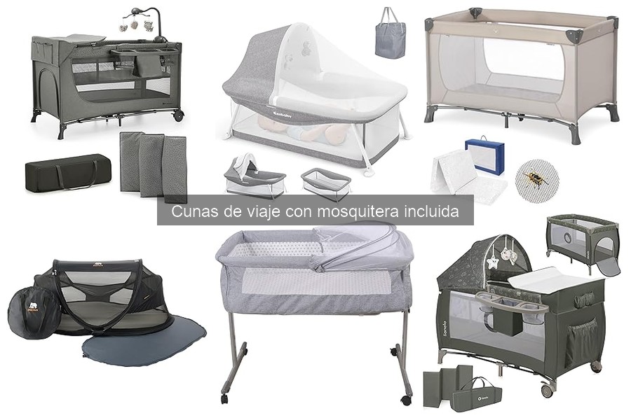 Tipos de cunas de viaje con mosquitera para bebés