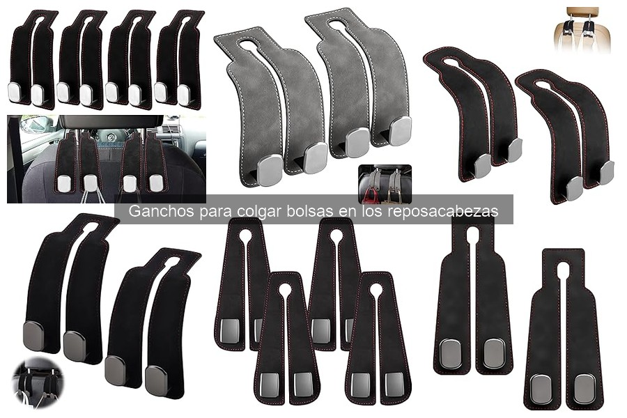 Tipos de ganchos para colgar bolsas en reposacabezas