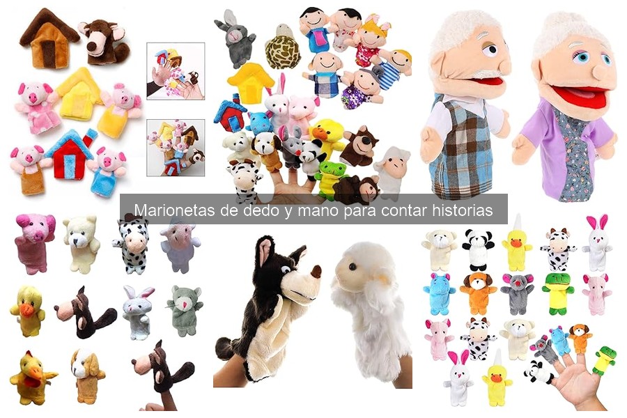 Tipos de marionetas de dedo y mano y sus usos específicos