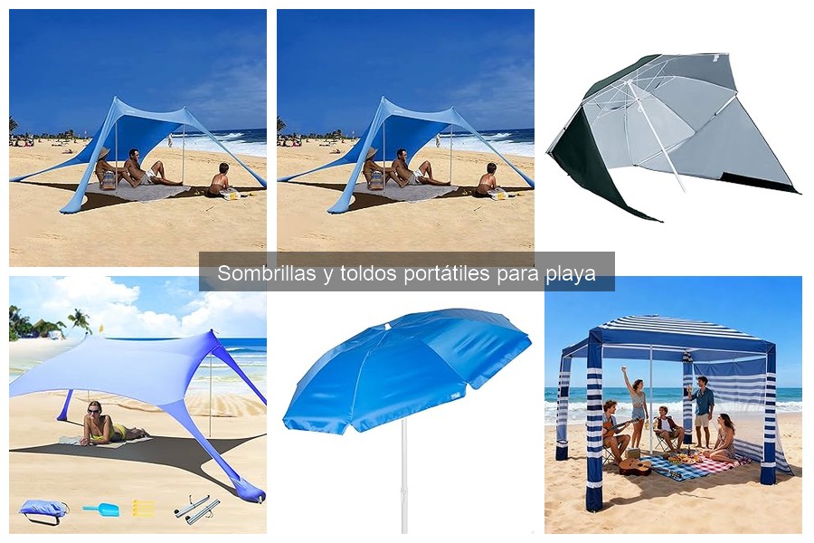 Tipos de sombrillas y toldos portátiles para playa