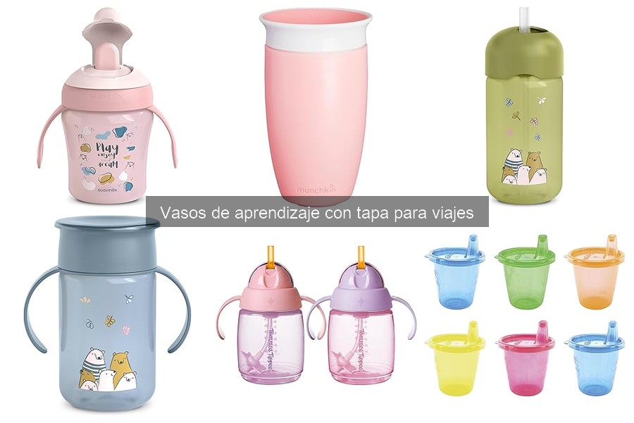Vaso de aprendizaje con tapa: seguridad para niños en viajes