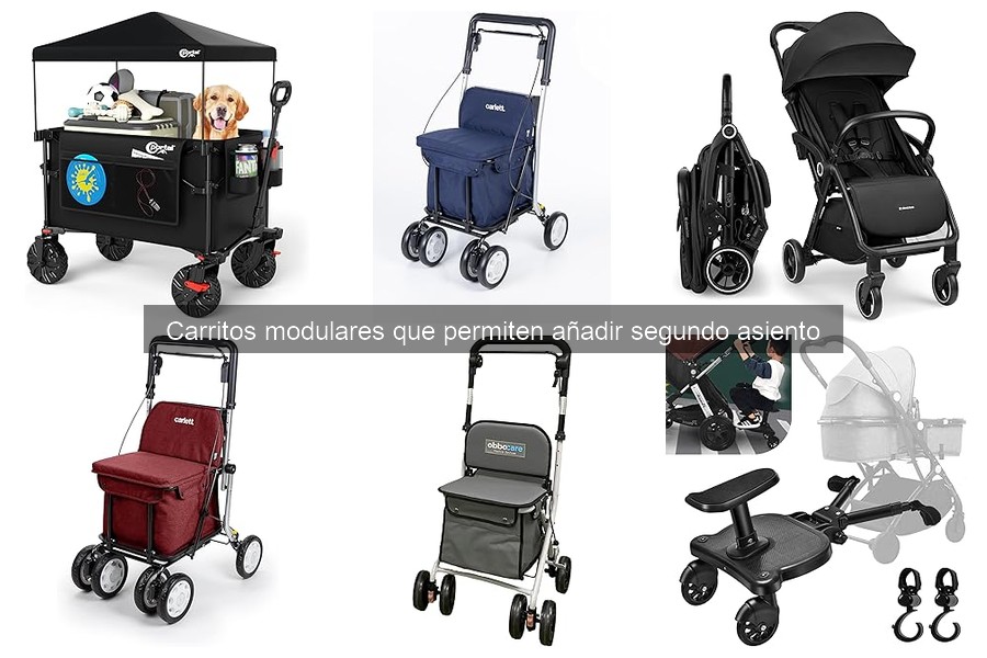 Ventajas y desventajas de carritos modulares con segundo asiento
